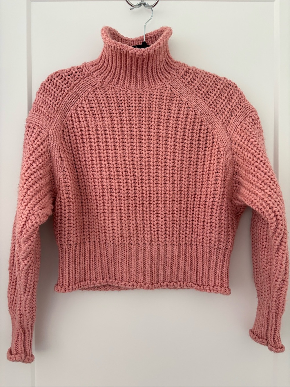 H&M Chunky Mock Neck Sweater - Dusty Rose